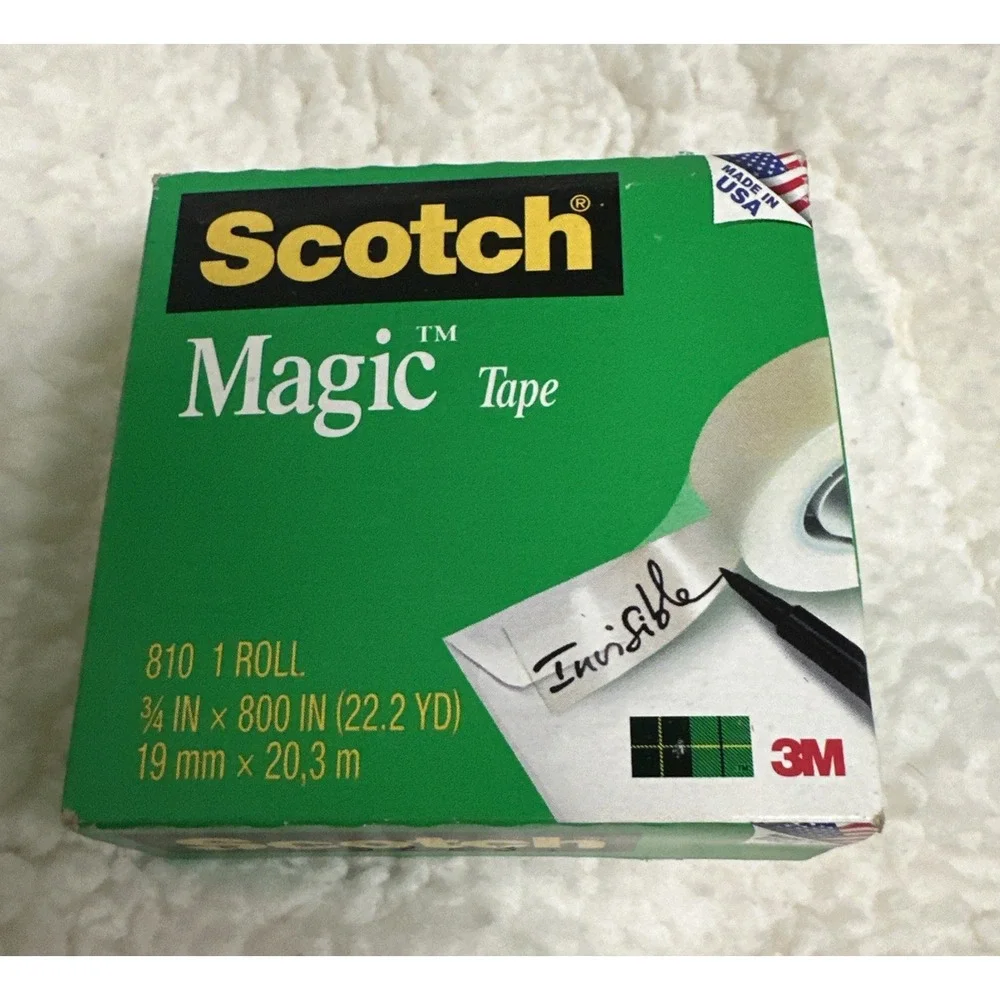 Scotch 3M Invisible Magic Tape 810 Original Matte Finish, 1 Roll - 3/4